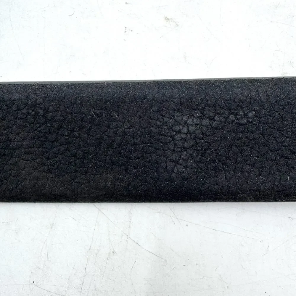 NWT VENETA CINTURE Black Suede Pebbled Men's Leather Belt